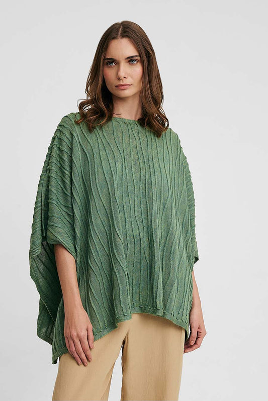 Poncho Wichita De Baby Alpaca Color Verde