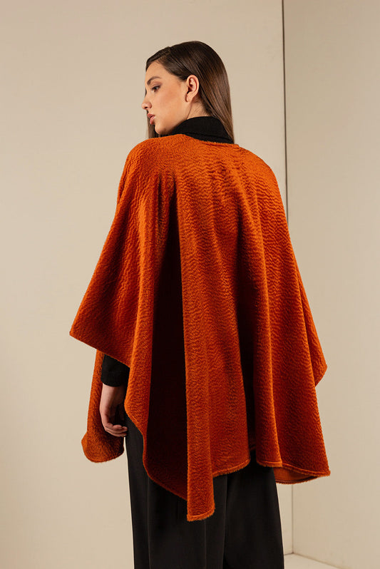 Capa Uxa De Baby Alpaca Suri Color Naranja