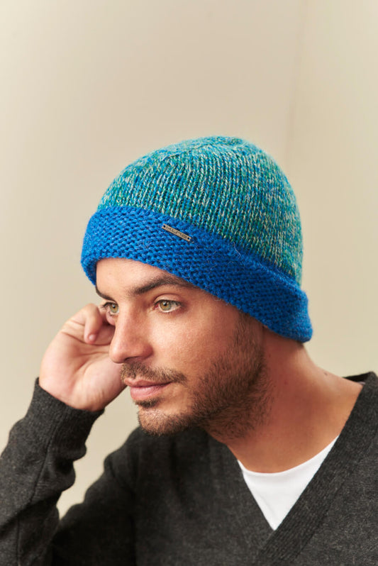 Gorro Undo De Baby Alpaca Color Fiume & Carrusel