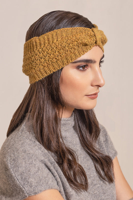 Gorro Valdi Headband De Baby Alpaca Color Curry