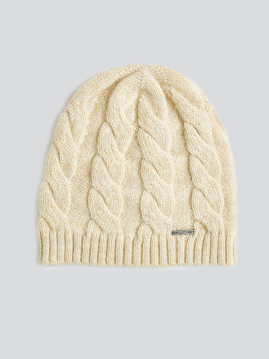 Gorro Yarela De Baby Alpaca Color Beige