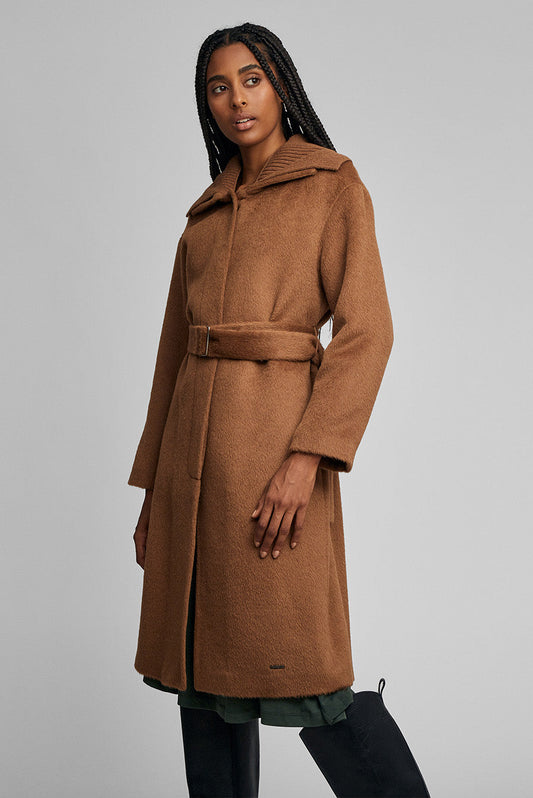 Wisteria Coat De Baby Alpaca Suri Color Venison