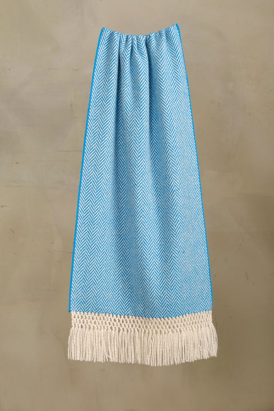 Estola Talavera De Baby Alpaca Color Turquesa