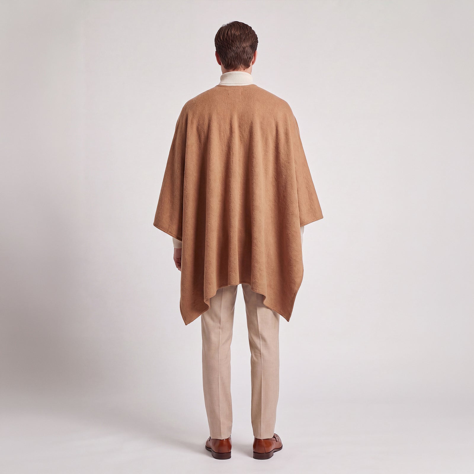 Poncho Chalan De Alpaca Color Marrón