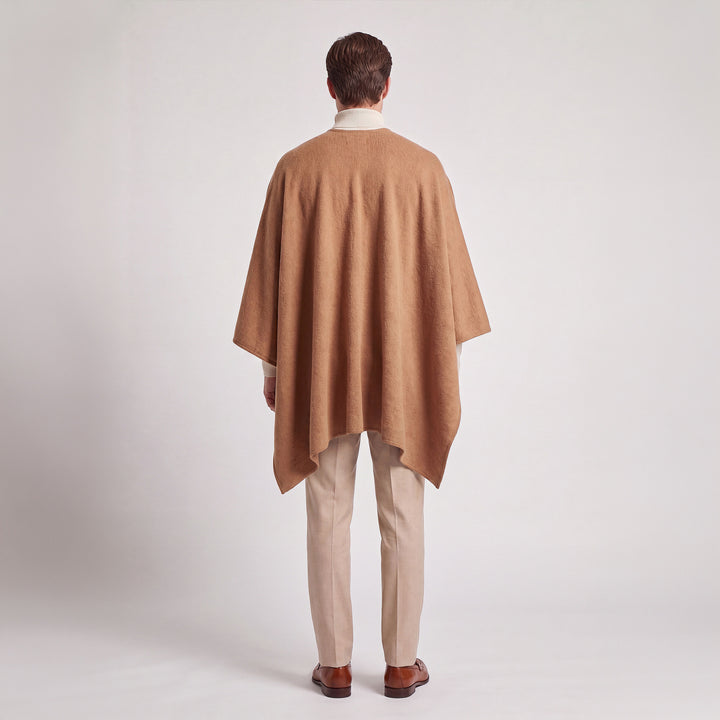 Poncho Chalan De Alpaca Color Marrón