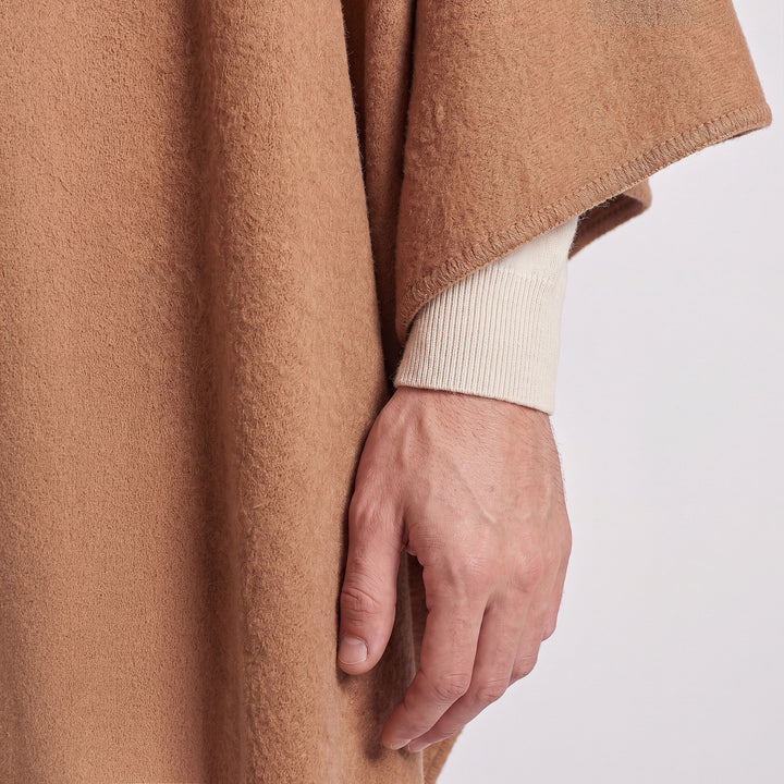 Poncho Chalan De Alpaca Color Marrón