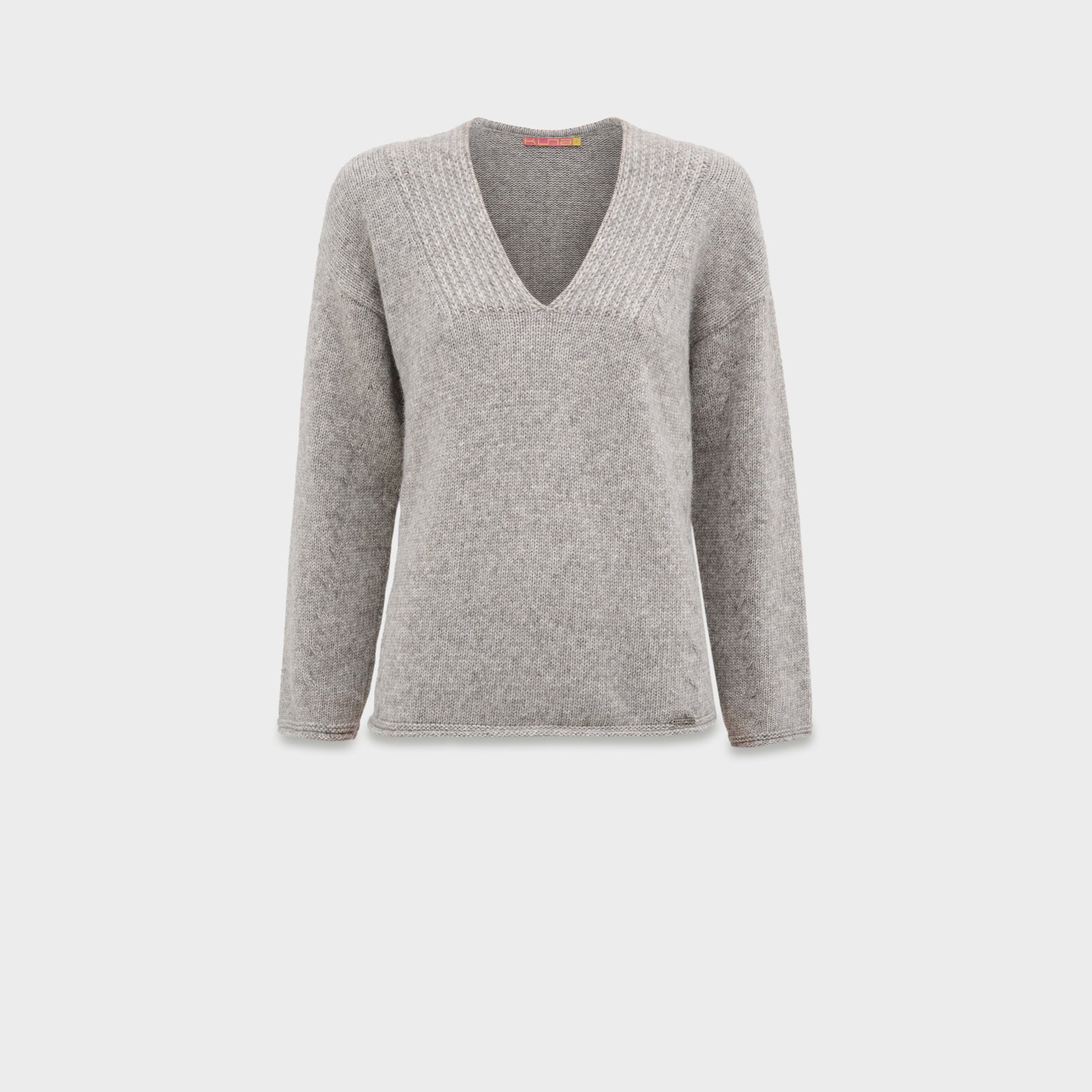 Suéter Chic De Algodón Color Gris