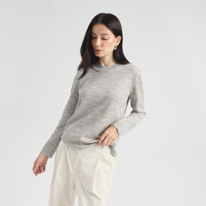 Suéter Cindy De Baby Alpaca Color Gris