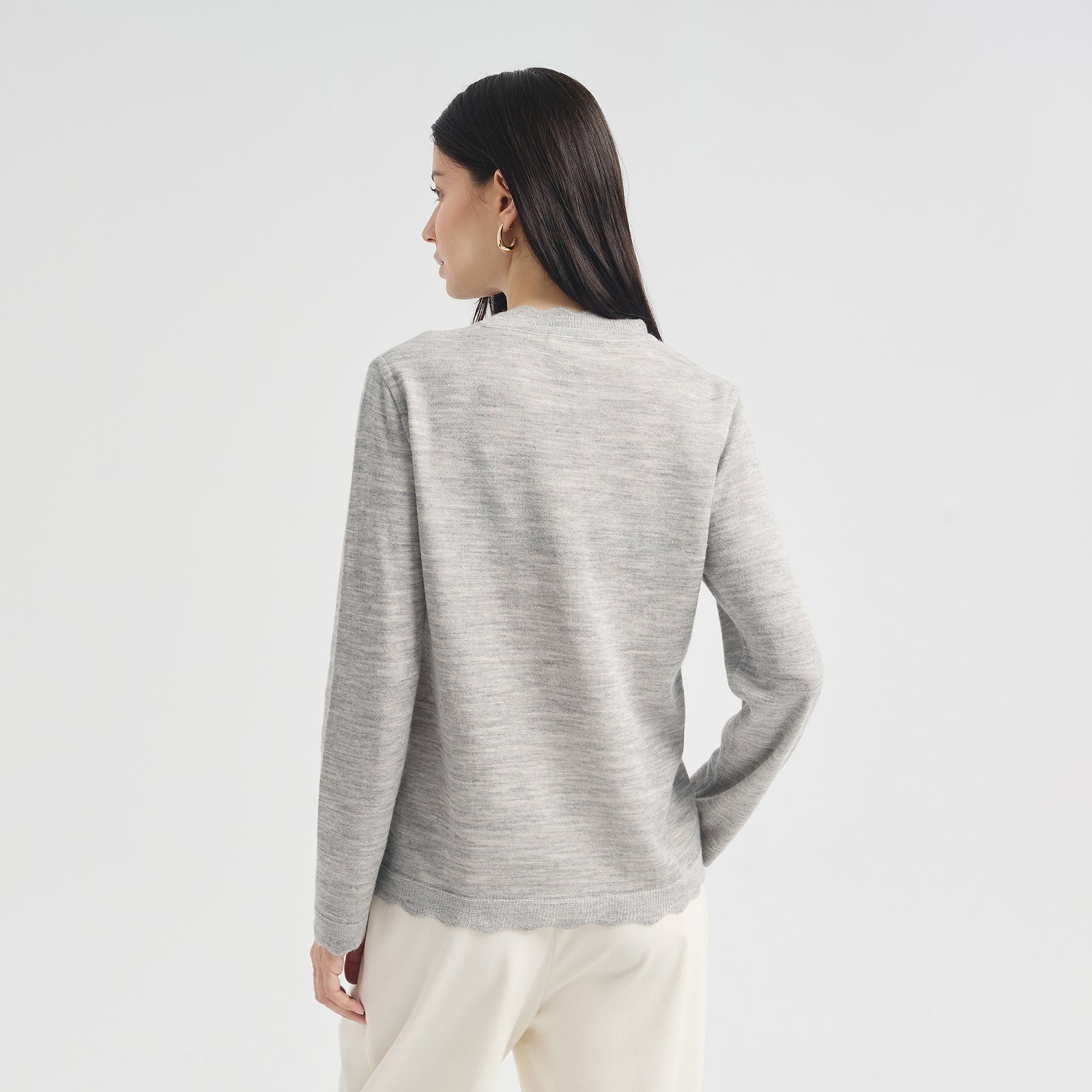Suéter Cindy De Baby Alpaca Color Gris