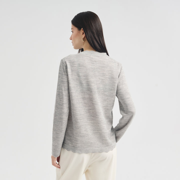 Suéter Cindy De Baby Alpaca Color Gris