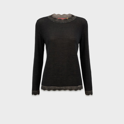 Suéter Cindy De Baby Alpaca Color Negro