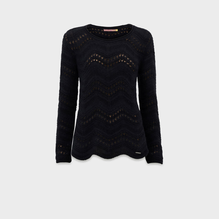 Suéter Cristal De Baby Alpaca Color Negro