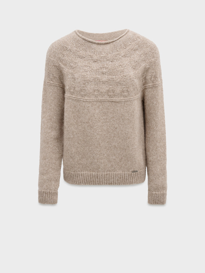 Christie Beige Cotton Sweater