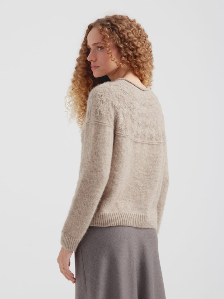 Christie Beige Cotton Sweater