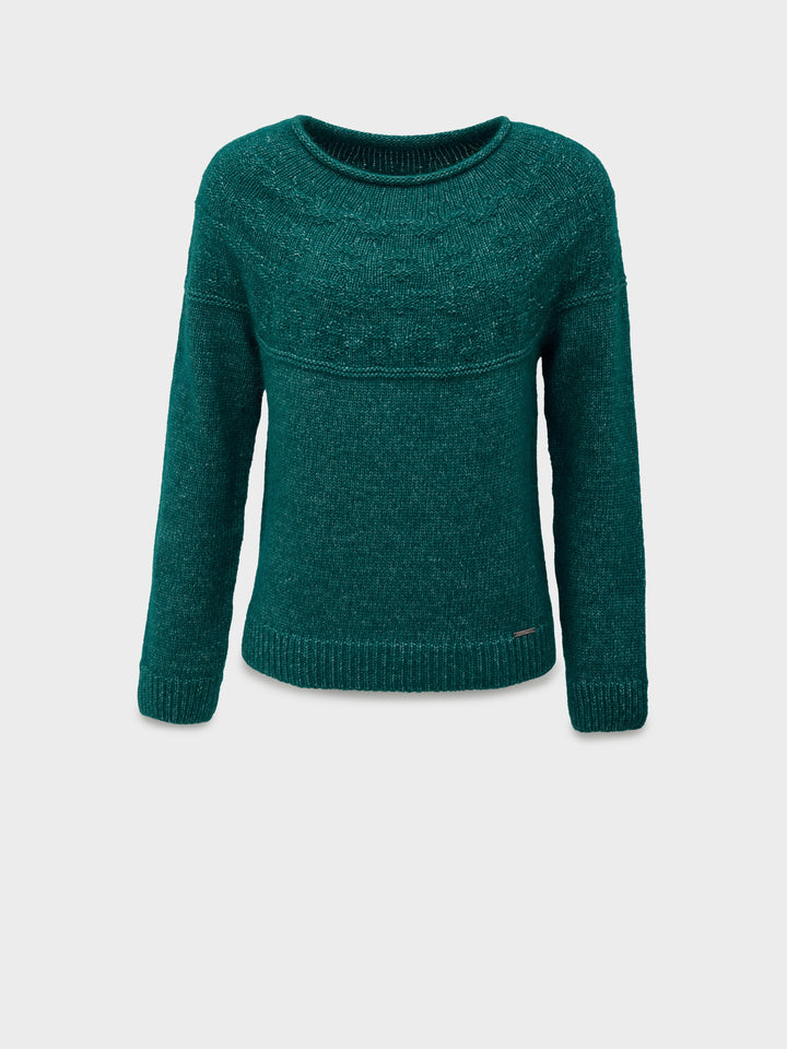Cristie Green Cotton Sweater