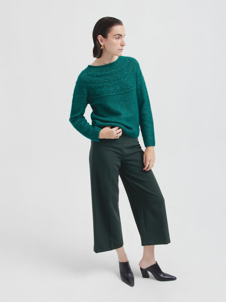 Cristie Green Cotton Sweater