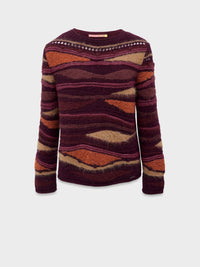 Cynthia Baby Alpaca Cardigan in Garnet