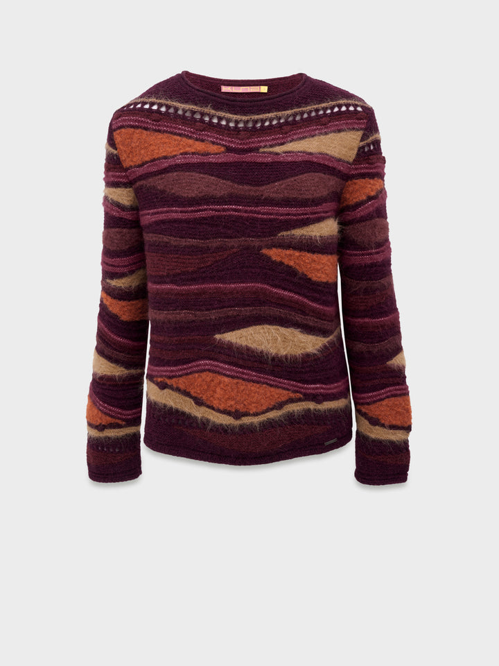 Cynthia Baby Alpaca Cardigan in Garnet