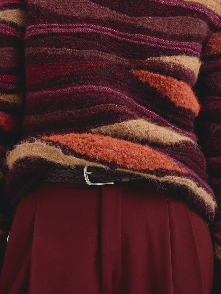 Cynthia Baby Alpaca Cardigan in Garnet
