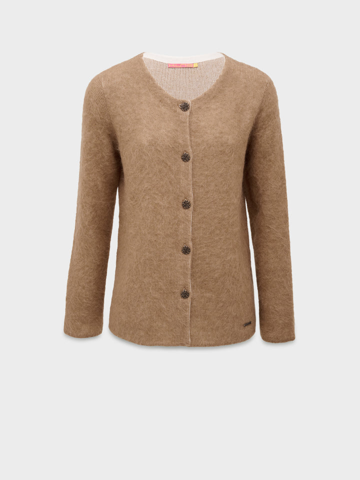 Cárdigan Cecilia De Algodón Color Beige