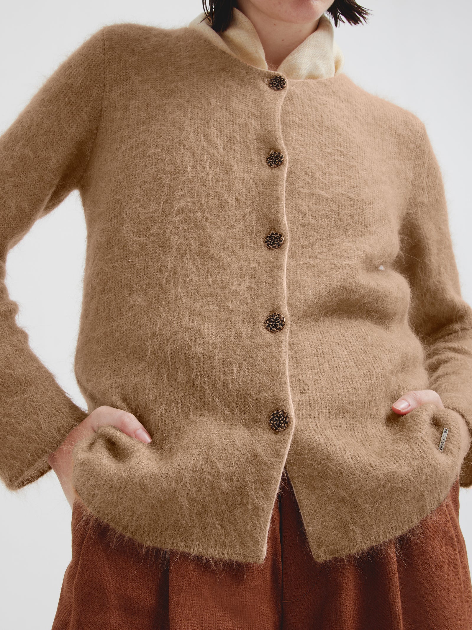 Cecilia Beige Cotton Cardigan
