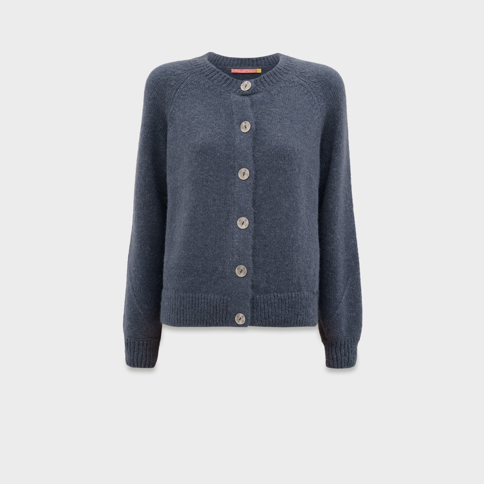 Cárdigan Celeste De Alpaca Suri Color Gris