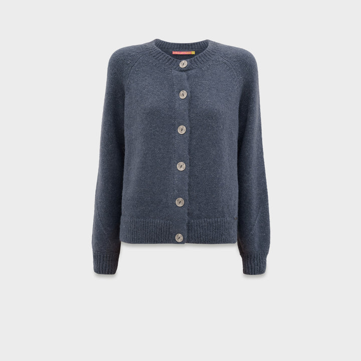 Cárdigan Celeste De Alpaca Suri Color Gris