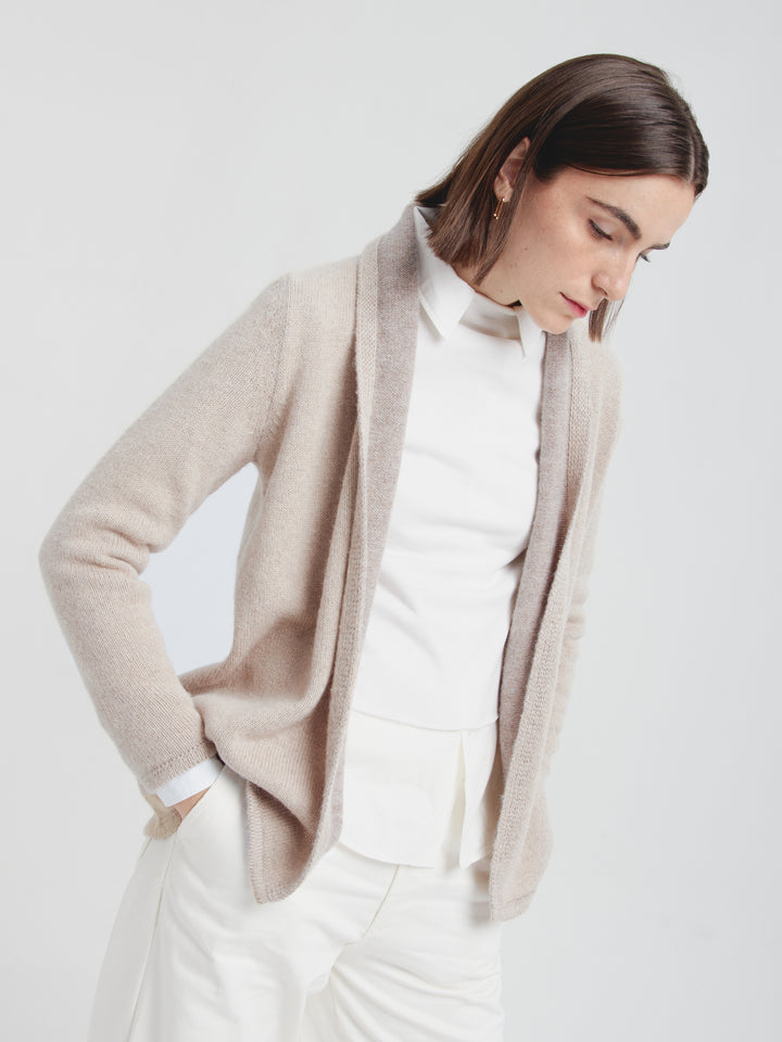 Coralie Baby Alpaca Cardigan in Beige