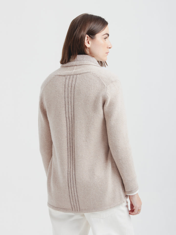 Coralie Baby Alpaca Cardigan in Beige