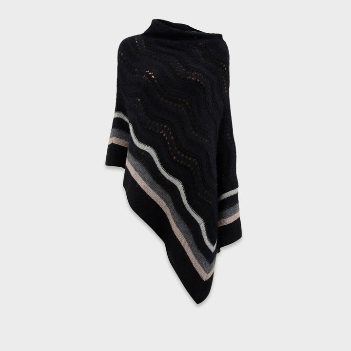 Poncho Cristal De Baby Alpaca Color Negro