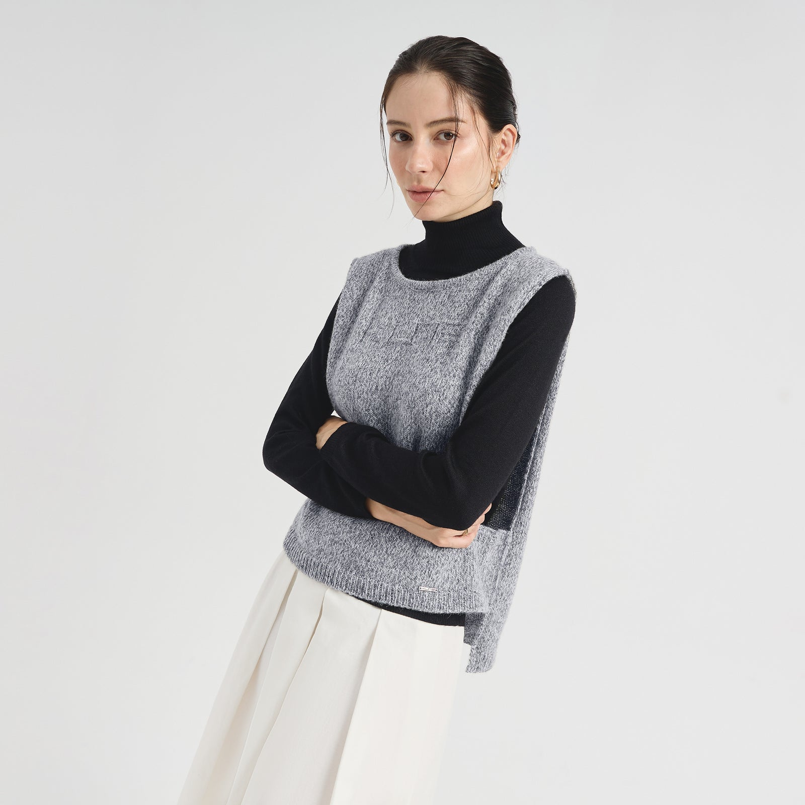 Chaleco Udda De Baby Alpaca Color Gris
