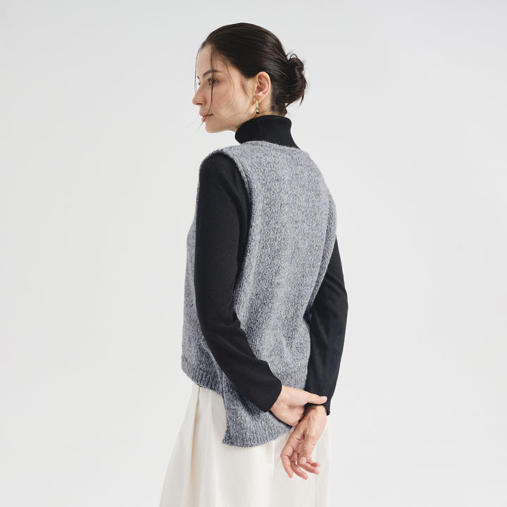 Chaleco Udda De Baby Alpaca Color Gris