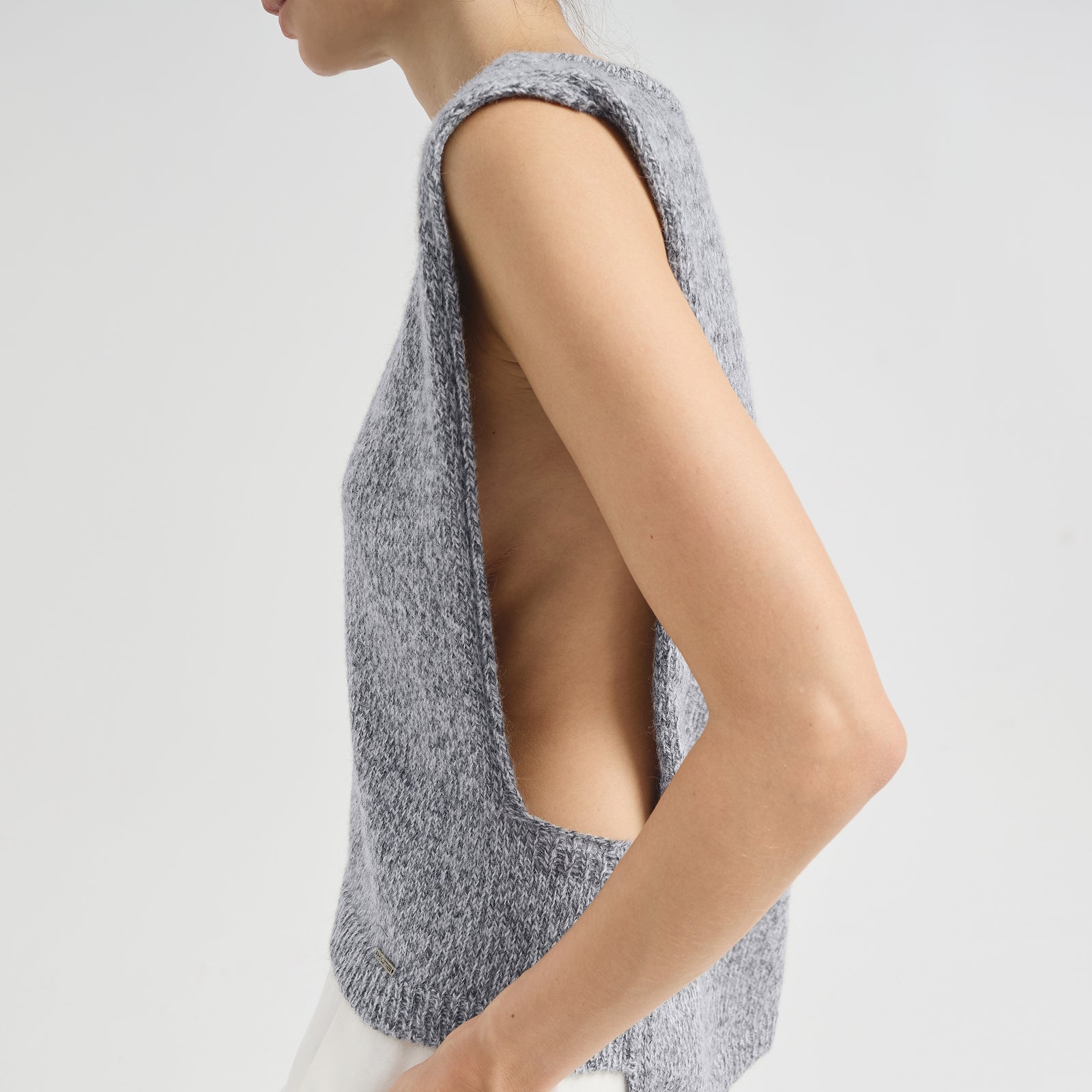 Chaleco Udda De Baby Alpaca Color Gris