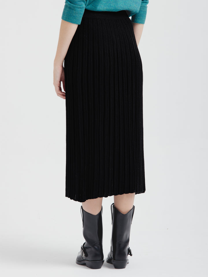 Black Baby Alpaca Vitae Skirt