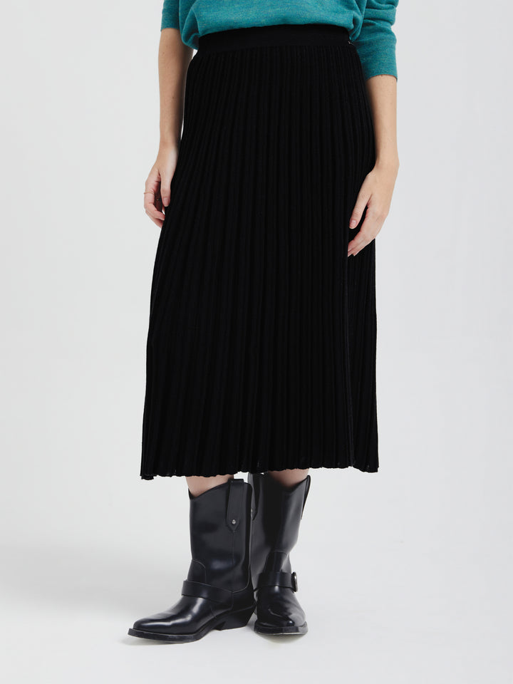 Black Baby Alpaca Vitae Skirt