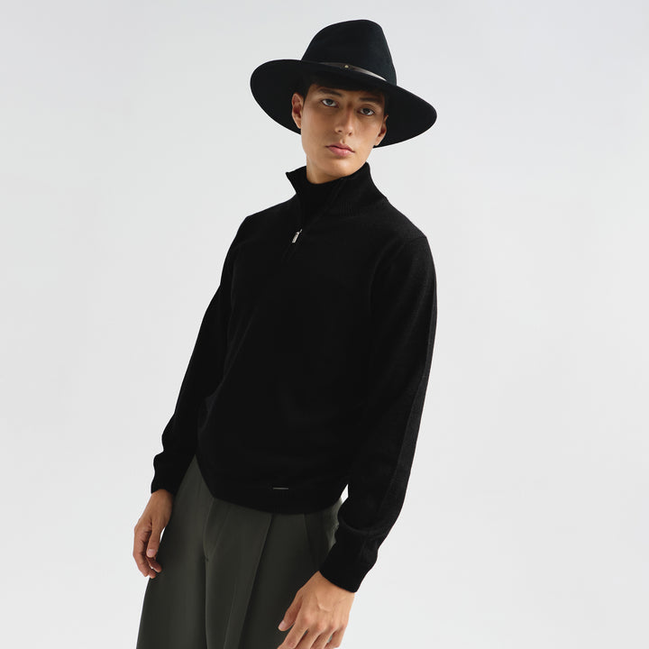 Suéter Albert De Baby Alpaca Color Negro