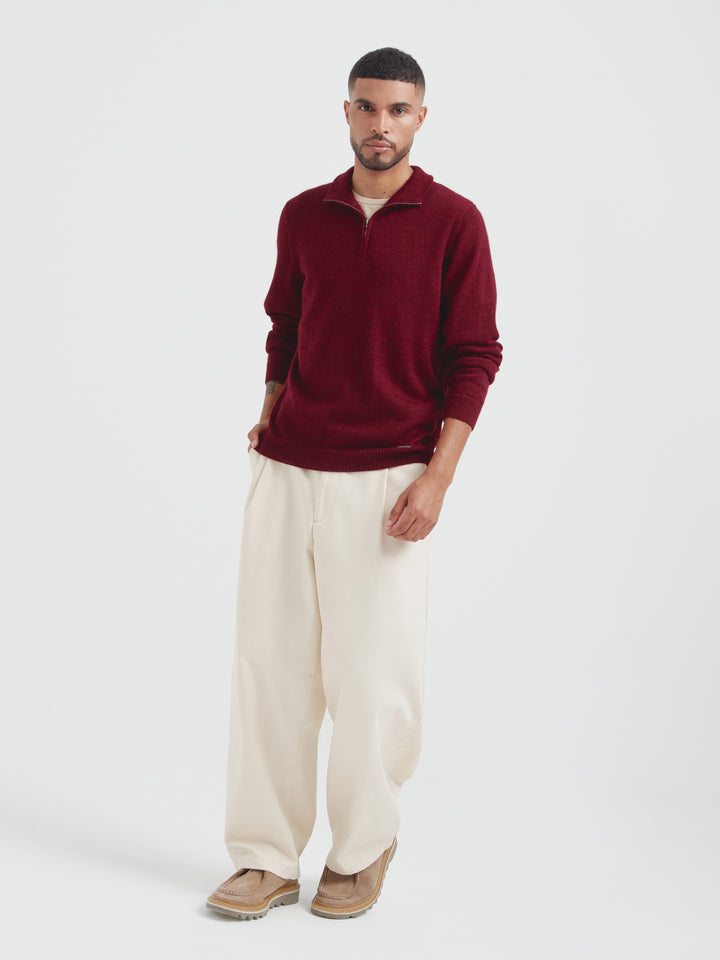 Albert Baby Alpaca Sweater in Guinda