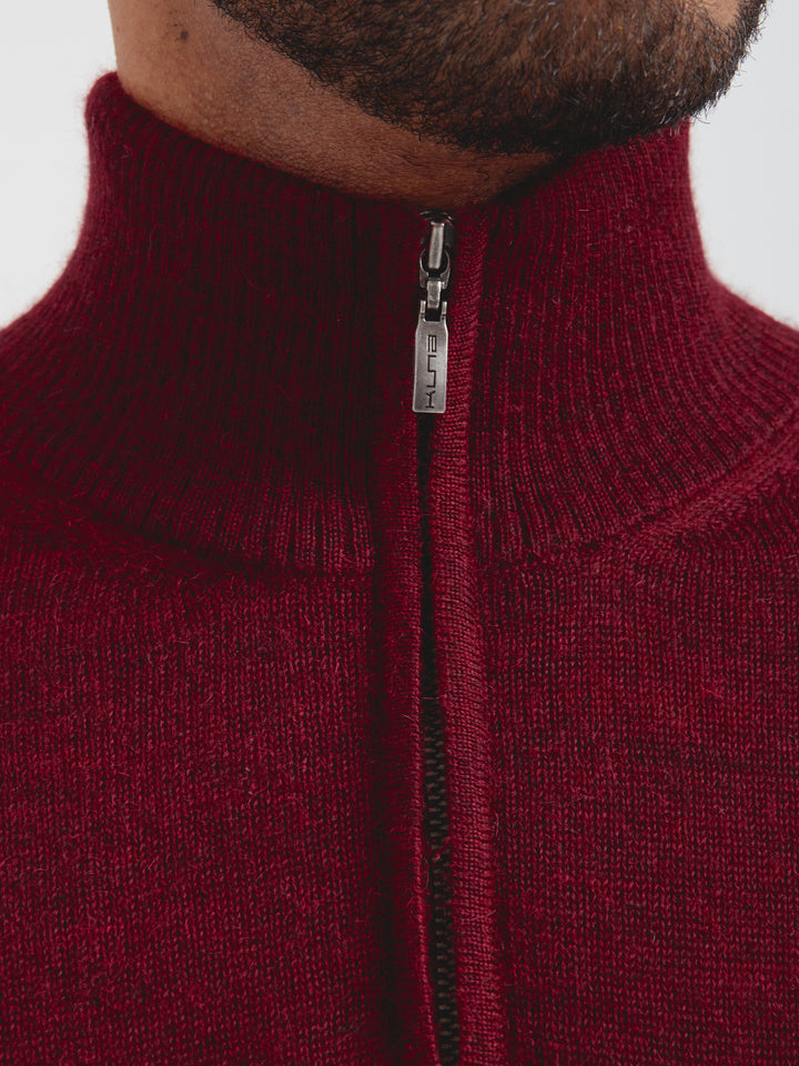 Albert Baby Alpaca Sweater in Guinda