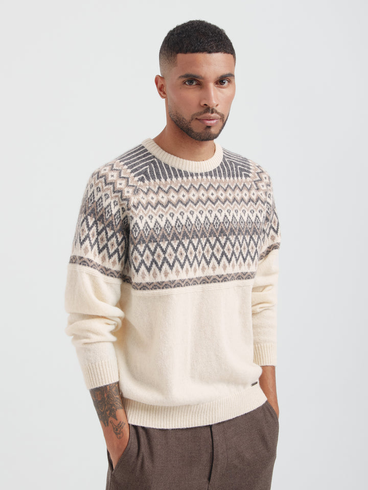 Ecru Baby Alpaca Calvados Sweater