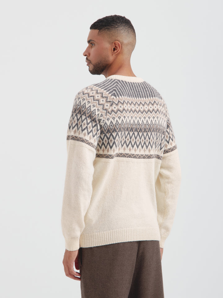 Ecru Baby Alpaca Calvados Sweater