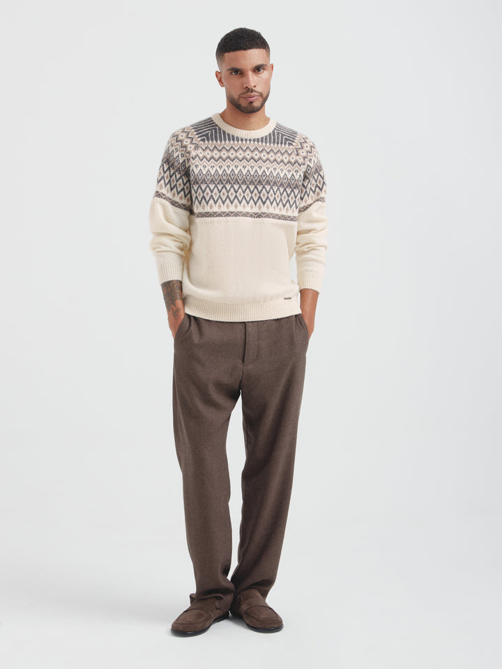 Ecru Baby Alpaca Calvados Sweater
