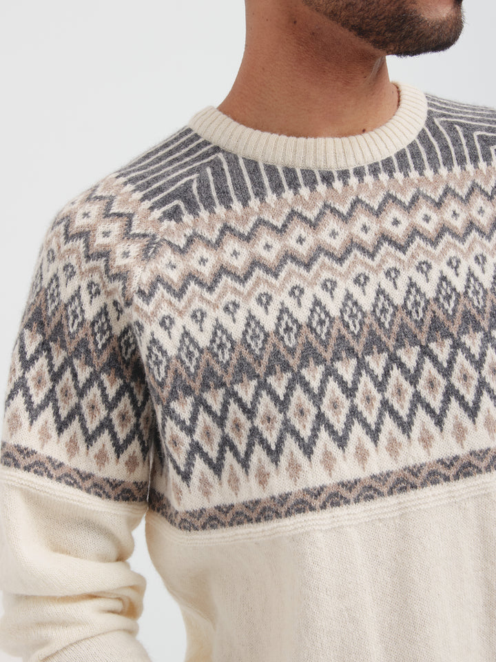 Ecru Baby Alpaca Calvados Sweater