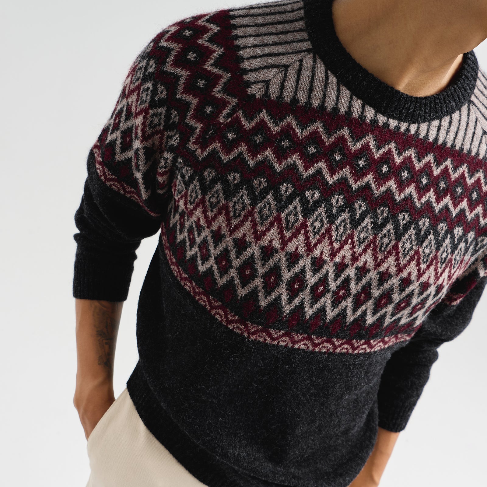 Suéter Calvados De Baby Alpaca Color Gris