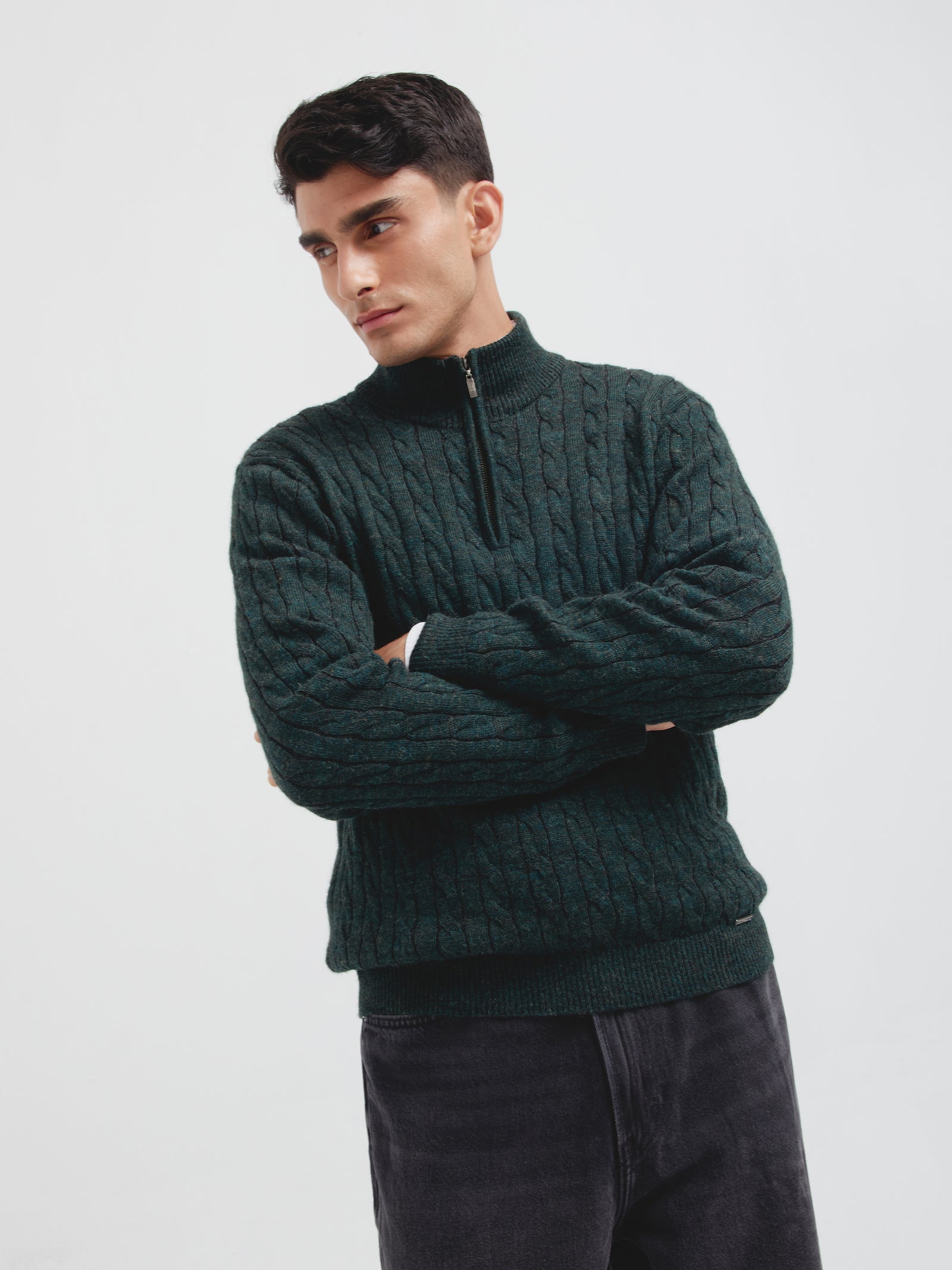 Calypso Baby Alpaca Sweater in Green