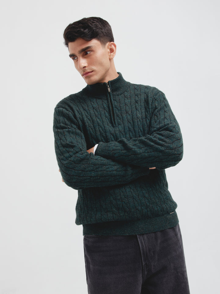 Calypso Baby Alpaca Sweater in Green