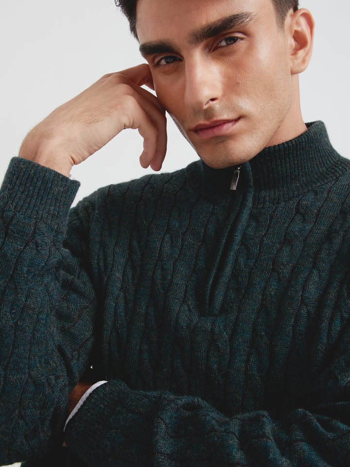 Calypso Baby Alpaca Sweater in Green