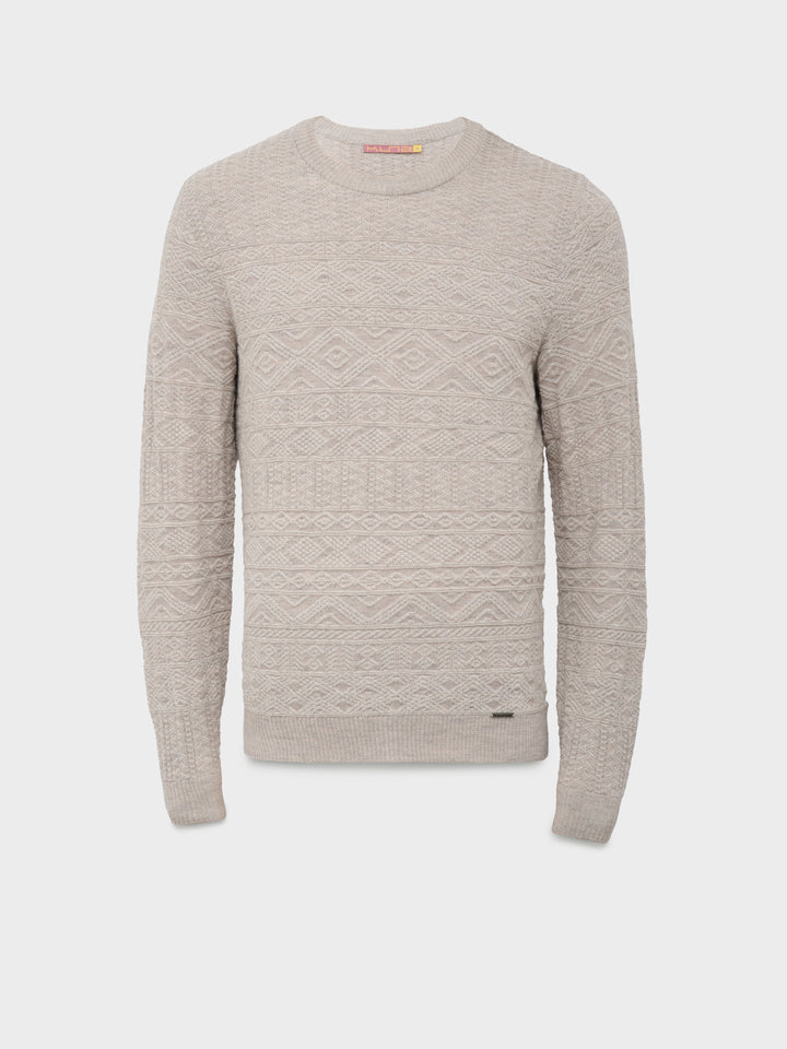 Baby Alpaca Captain Sweater in Beige