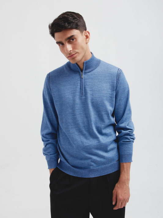 Suéter Chopin De Baby Alpaca Color Celeste