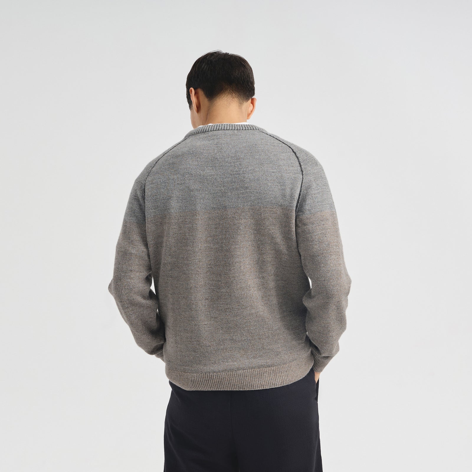 Suéter Clark De Baby Alpaca Color Gris