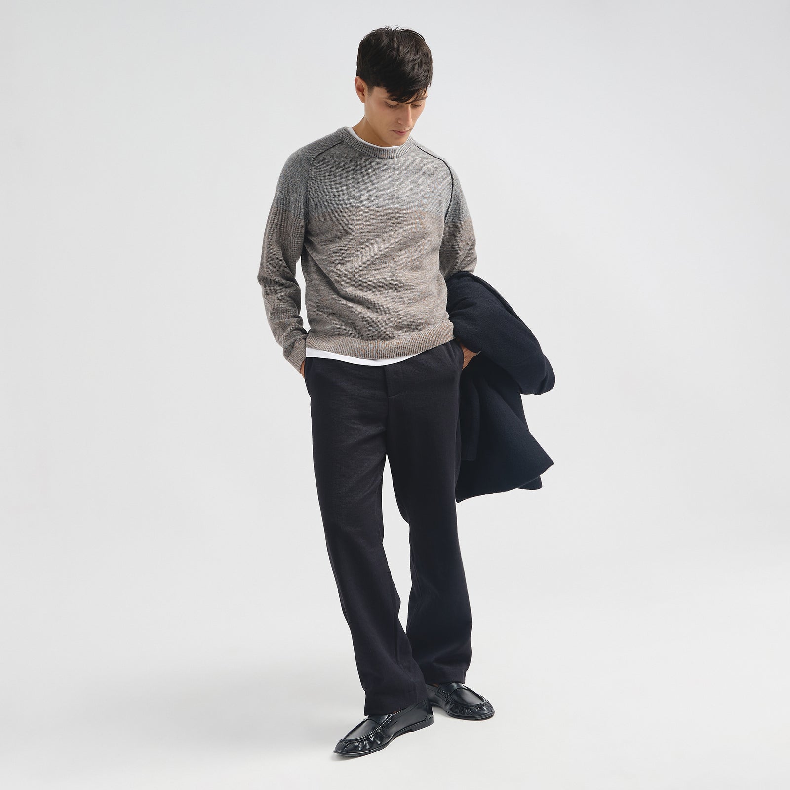 Suéter Clark De Baby Alpaca Color Gris